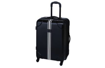 IT Luggage Hard Shell Expandable Suitcase - Black and White